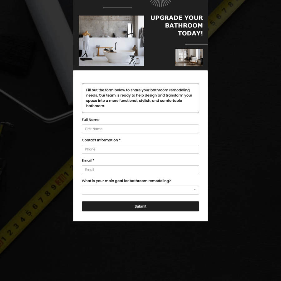 Bathroom Remodeling Request - Form